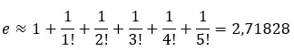 Approssimazione del numero di Eulero