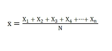 fórmula da média aritmética