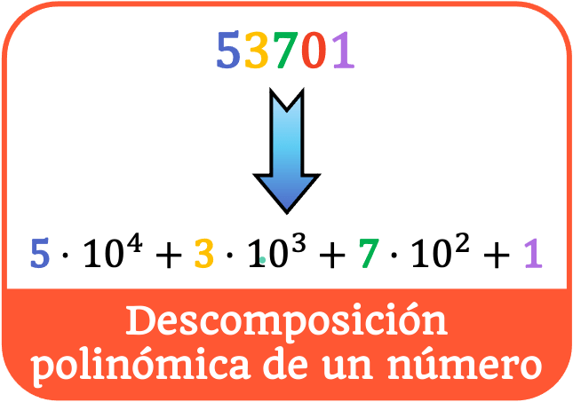 数字的分解或多项式表达式