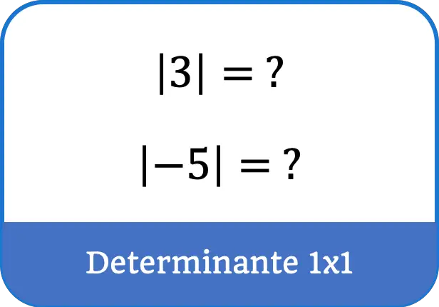 determinante de uma matriz 1x1