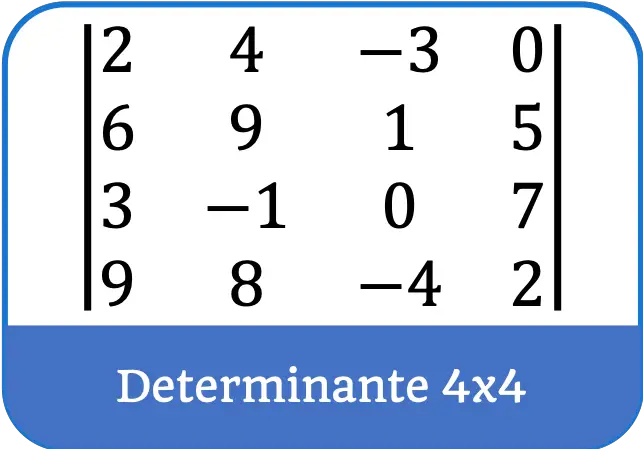 determinantes de matrizes 4x4