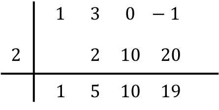 divisão de polinômios regra de Ruffini