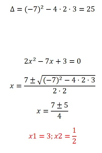 Einfache quadratische Gleichung