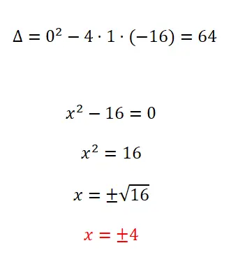 Équation quadratique incomplète