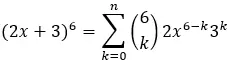 Exemplo do binômio de Newton