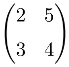 exemple de matrice carrée d'ordre 2