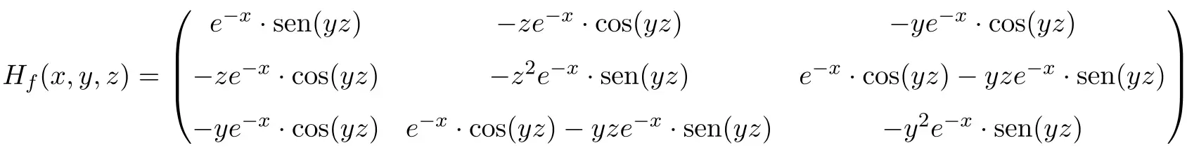 exemplo de serapilheira ou matriz de serapilheira de dimensão 3x3