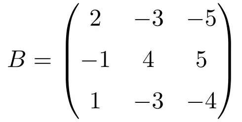 维度为 3x3 的幂等矩阵的示例