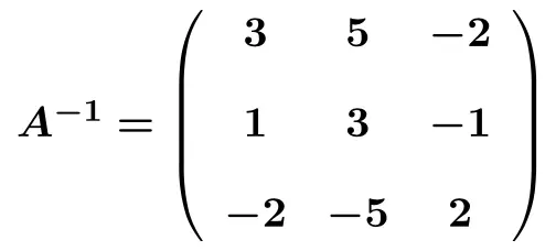 Esempio di matrice inversa 3x3