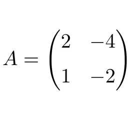 维度为 2x2 的幂零矩阵的示例