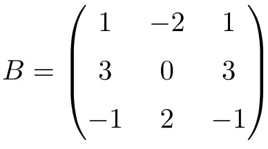 维度为 3x3 的幂零矩阵的示例