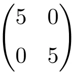 exemple de matrice scalaire de dimension 2x2