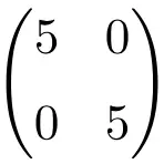 contoh matriks skalar berdimensi 2x2