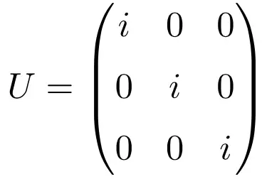 exemple de matrice unitaire de dimension 3x3