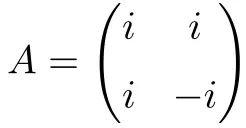 Beispiel einer normalen Matrix mit komplexen Zahlen der Dimension 2x2
