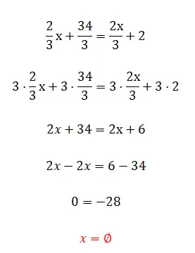 exemplos de equações
