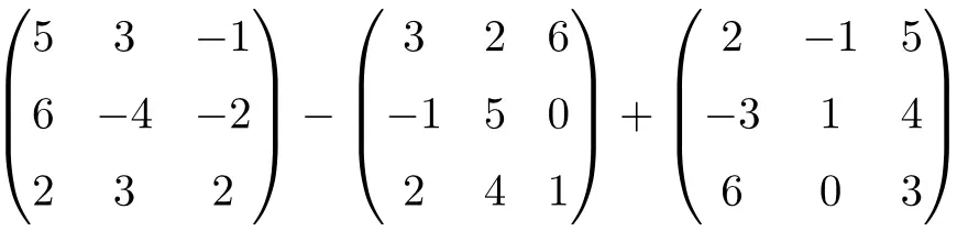 exercício resolvido passo a passo adição e subtração de matrizes 3x3, operações com matrizes