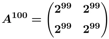 exercício resolvido passo a passo potência de uma matriz 2x2