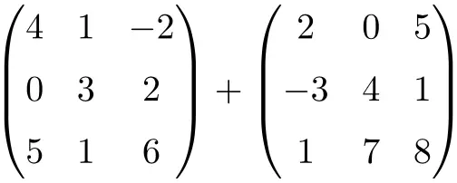 exercício resolvido passo a passo de adição de matrizes 3x3, operações com matrizes