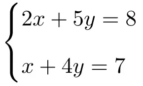 Übung Schritt für Schritt mit der 2x2-Regel von Cramer gelöst
