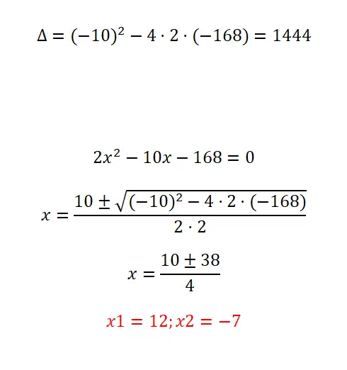 Exercices d'équations quadratiques