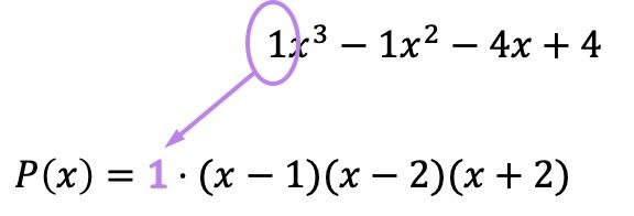 factoriser les polynômes coefficient le plus haut degré