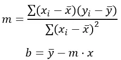Formule de la méthode des moindres carrés