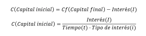 Formula della quantità iniziale