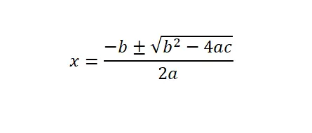 Fórmula para resolver equações quadráticas