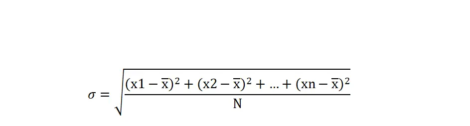 Formula standard o deviazione standard