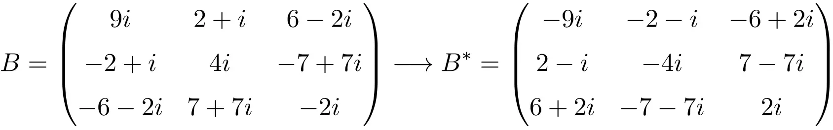 反埃尔米特或维度 3x3 的反埃尔米特矩阵