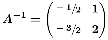 exercício resolvido matriz inversa por determinantes 2x2