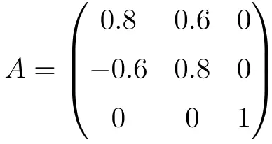 matrice ortogonale di dimensione 3x3
