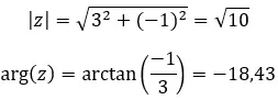 Número complexo na forma binomial para polar