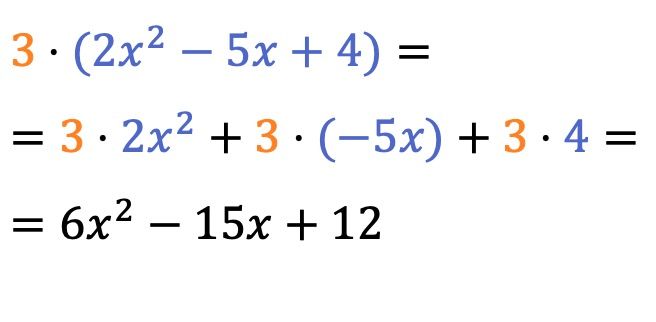 multiplicação de um número por um polinômio