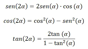 Razões trigonométricas de ângulo duplo