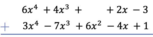 exemples d'addition de polynômes